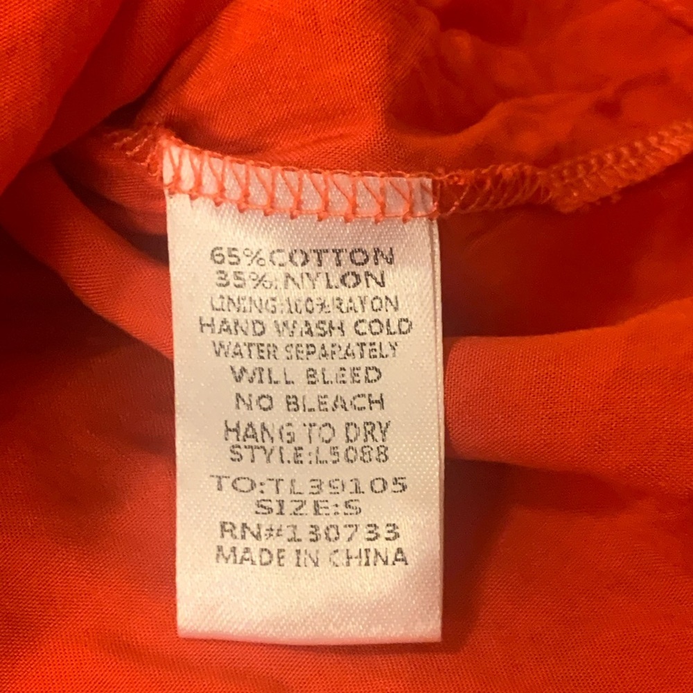 Umgee dress NWT Size Small coral orange Lexie overlay embroidered flowers - Picture 4 of 10